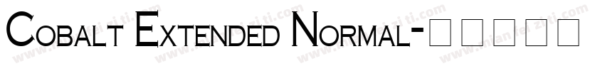 Cobalt Extended Normal字体转换